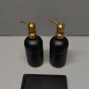 Black Soap Dispenser for Kitchen Sink, Hand and Dish Soap Dispenser with Stainless Steel Pump, Perfect for Gold Kitchen Accessories (Gold & Black)