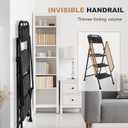 LEADALLWAY 3 Step Ladder with Handrails 330lbs Capacity