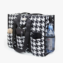 TOPDesign Utility Water Resistant Tote Bag with 13 Pockets, Top Zipper Closure & Thick Bottom Support, for Working Women