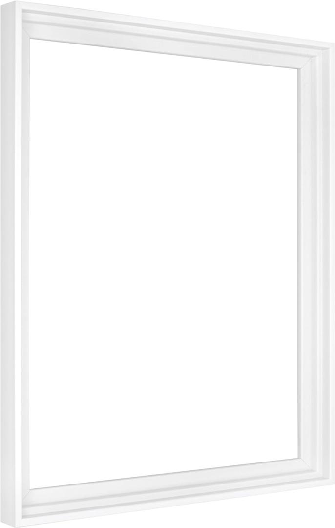 MCS Canvas Float Frames 16x20 Frame, White Frame for Finished Canvases, Vertical & Horizontal Wall Hanging Large with Adhesive for Canvas Paintings (1-Pack)