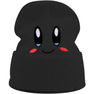 Cute Kir by Beanie Funny Adult Size Anime Hat Accessory Kawaii, Medium Large (Black)