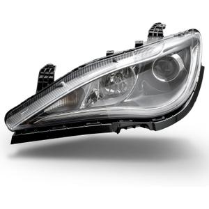 Headlights Assembly Compatible with Chrysler Pacifica 2017-2020,Headlamp Chrome Trim Driver Side Replacement CH2518153 68228947AI (Left Halogen)