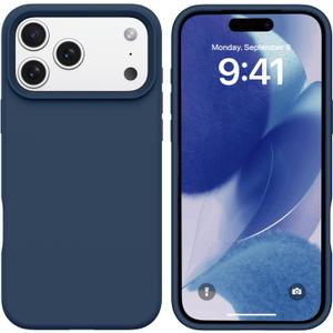 BENTOBEN for iPhone 17 Pro Case, Liquid Silicone Anti-Slip Microfiber Lining 17 ProPhone Case, Slim Soft Gel Rubber Anti-Scratch Shockproof Cover for iPhone 17 Pro 6.3" 2025, Navy Blue
