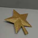Glitter Christmas Star Tree Topper for Holiday Decorations, Christmas Tree Decoration for Holiday Ornament and Home Decor, Shatterproof Tree Toppers for Party Indoor  Outdoor-Gold 10 inch