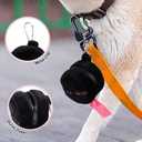 3 x Dog Poop Bag Holder, Cute Poop Bags Dispenser with Metal Clip, Doggie Waste Bag Dispenser for Leash, Black
