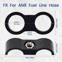Hose Separator Clamps 10 Pack, AN8 Fuel Line Mounting Clamps 16.7mmfit for Fuel Line, Oil Line, Brake Line ABS+PC