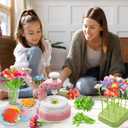 Fabric Flower Bouquets Toys,Arts & Crafts for 4 5 6 7 9 Year Toddler Girl, DIY Craft Kits Toys for Kids - Flowers Market Toy, Build Your Flower Bouquet, , Educational Activity Preschool B-Day Gift (red)