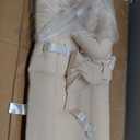 Baby Bouncer,Adjustable Baby Rocker, 3-in-1 Wooden Rocker Chair with 5-Point Harness, Recliner Seat for Infant to Toddlers,Beige