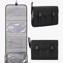 Relavel Travel Hanging Toiletry Bag for Men Women Travel Kit Shaving Bag Waterproof Large Makeup Bag Wash Bag Makeup Organizer Cosmetic Case for Bathroom Shower, Black