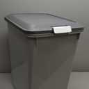 IRIS USA Dog Food Storage Container with Wheels, Airtight Lid, 2-Cup Scoop, Up to 40 Pounds Pet Food Storage, Built in Scoop Storage in Lid, Versatile Pet Food Bin, Portable, BPA Free, Gray/Dark Gray