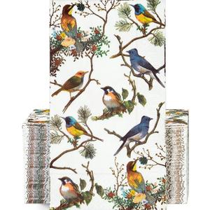 100PCS Guest Towels Disposable 3 Ply Paper Hand Napkins for Bathroom Spring Bird Napkins Everyday Decorative for Dinner Wedding Tea Party Table Anniversary Bridal Powder Room