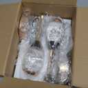 Modern Black Gold Pendant Light Dimmable LED Ceiling Light Fixtures Mini Teardrop Crystal Pendant Lighting for Kitchen Island Bedroom Hallway Entryway (2-PackChampagne Gold)