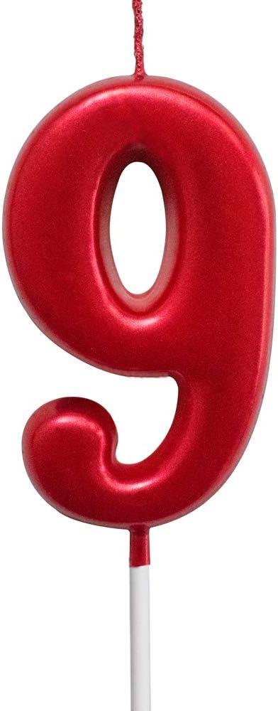 Red Birthday Candles 9 Candle 9th Nine Years Cake Bady Roman Numberal Cool Number Candle No 90 91 92 93 94 95 96 97 98 99