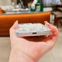 Tuokiou for iPhone 11 Clear Case Cute 3D Pearl Bowknots with Design Aesthetic Women Phone Case, Transparent Bling Glitter Sparkle Star Shiny Case Shockproof Soft TPU Bumper Cover (Big Bow, iPhone 11)