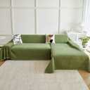 Waterproof Sectional Couch Covers,L Shaped Couch Covers for Pets Washable Sofa Covers for Dogs Sofa SlipCover for Sectional Couches Protector Covers for Living Room (71" x 118" + 91" x 134", Green)