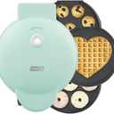 Dash MultiMaker Treat Maker System - Make Mini Donuts, Cupcakes & Heart-Shaped Waffles - Interchangeable Plate Design - dishwasher safe Parts for Easy Cleanup - Aqua