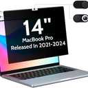 Peslv Magnetic Privacy Screen for MacBook Pro 14 Inch (2021-2024, M1, M2, M3, M4), Removable Matte Blue Light Glare Filter for Mac Pro 14.2" Laptop Computer