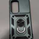 for Galaxy S23 Case, Samsung S23 SM-S911U Case with Tempered Glass Screen Protector and Slide Camera Cover, Magnetic Ring Car Mount Holder Protective Cover for Samsung Galaxy S23 5G Green