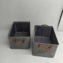 Storage Baskets for Shelves, Closet Storage Bins with Metal Frame, Fabric Storage Bins, Storage Containers for Organizing, Gray Clothing Bins for Dorm Closet Room, 2-Pack