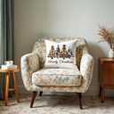 Western Christmas Tree Pillow Covers 18x18, Cowgirl Room Decor, Coquette Bow Cowhide Xmas Tree Holiday Decorative Pillow Covers for Couch Sofa Bedroom Living Room Home (Style01)