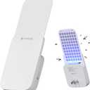 Mosalogic Fruit Fly Traps for House Use Gnat Trap Flying Insect Trapper Plug-in Mosquito Killer Indoor Gnat Moth Catcher Fly Tapper with Night Light UV Attractant Catcher for Home Office White-1PACK