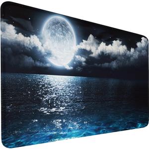 Naukay Large Mouse Pad, 31.5x15.7 inch Large Extended Computer Keyboard Mouse Mat, Water Resist Non-Slip Mousepad Rubber Base Long XXL Gaming Mouse Pad for Work & Gaming, Office & Home