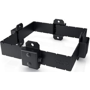 OZCO Ironwood 8x8 Post Band with Matching Hardware | Black Powder-Coated Galvanized Steel Clamp for Outdoor Wood Structures, 51787