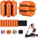 Pilates Wrist and Ankle Weights for Women - Adjustable Weighted Bangles for Men, 2 lbs Weighted Arm Bands Foot Leg Weights for Walking, Yoga, Training, Exercise, Running, Set of 2 (1LB Each)
