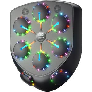 Music Boxing Machine with Seven Color LED Lights & Double Bluetooth Speaker – Interactive Punching Bag for Fitness, Rhythm Training & Stress Relief Home Gym Equipment for Adults