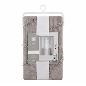 HD Design Sheer window panel 52inW × 63inH