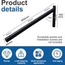 Angled Awning Brackets , Heavy-Duty Window Awning Rack Stands , Outdoor Porch Door Awning Bracket for Front Doors, Windows, Porches, Balconies (No Screws Installed)