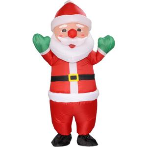 Inflatable Christmas Costume for Adult, Air Blow up Christmas Full Body Suit Festival Carnival Outfit (Santa Claus)