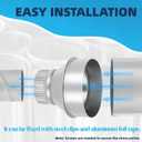 5 inch to 4 inch Dia Duct Reducer Galvanized Steel Air Duct Adapter Metal Pipe Increaser Connector,Vent Reducer for Bathroom Kitchen Ventilation Systems