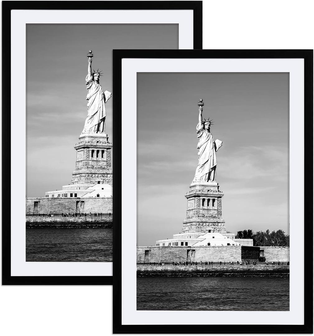 2 Pack 19"x25" Picture Frame Bundle, Black