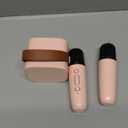 IROO Mini Karaoke Machine for Kids, 2025 Top Christmas Birthday Gifts for 4, 5, 6, 7, 8, 9, 10, 12+Years Old Girls Boys Grandkids, Party Portable Bluetooth Speaker with 2 Wireless Microphones (Beige)