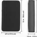 2PS seat Belt Cover pad,Faux Leather Seatbelt Covers Strap Shoulder Cushion for Driver Accessories,Backpack, Shoulder Bag (Black)