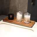 Bathroom Vanity Tray, Bathroom Tray for Counter, Toilet Tank Tray, Wood Bathroom Tray for Organizing and Home Decor (11.8 x 5.1 x 0.8 inch)