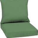 Arden Outdoor Deep Seat Cushion Set, 22 in x 24 in, Weather-Proof, Rain-Proof, Fade Resistant Patio Cushion Bright Moss Green Leala