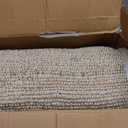 Chardin home 5x7 Jute Cotton Hand Woven Area Rug, Natural Jute Braided Boho Farmhouse Rug, Rustic Vintage Reversible Natural Fiber Rug for Living Room, Bedroom, Dining Room, Office, or Entryway.