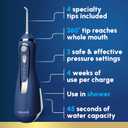 Waterpik Cordless Advanced 2.0 Water Flosser For Teeth, Gums, Braces, Dental Care With Travel Bag and 4 Tips, ADA Accepted, Rechargeable, Portable, and Waterproof, Blue WP-583