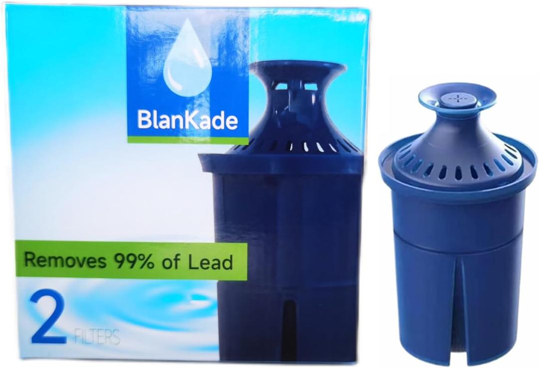 Elite Water Filter(Lasts 6 Months) Replacements for Brita Pitcher Water Filter and Dispensers and More, Efficient Long-Life, Reduce Chlorine (Taste and Odor) and Lead, BPA FREE - 2 Pack(Blue)