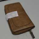 TFKGS Wallet for Women RFID Blocking Leather Large Capacity Card Holder Ladies Phone Clutch Travel Long Purse Wristlet | RFID Blocking, Leather, Large Capacity, Ladies, Travel (1-Brown)