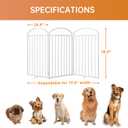 SNUOWU 3 Panles Full Matel Freestanding Dog Gates, 72" Extra Wide 36" Tall Free Standing Dog Pet Gate for Indoor & Outdoor. Foldable Pet Fences for Doorways, House, Stairs, Porch, Deck, Yard, 3 Panels72"W*36H"