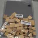 BENECREAT 40Pcs Wooden Stamp Blocks, 5 Sizes Blank Rubber Stamp Mounts with Rubber Stamp Sheet, Laser Engraving Rubber Seal Accessories for Crafts DIY