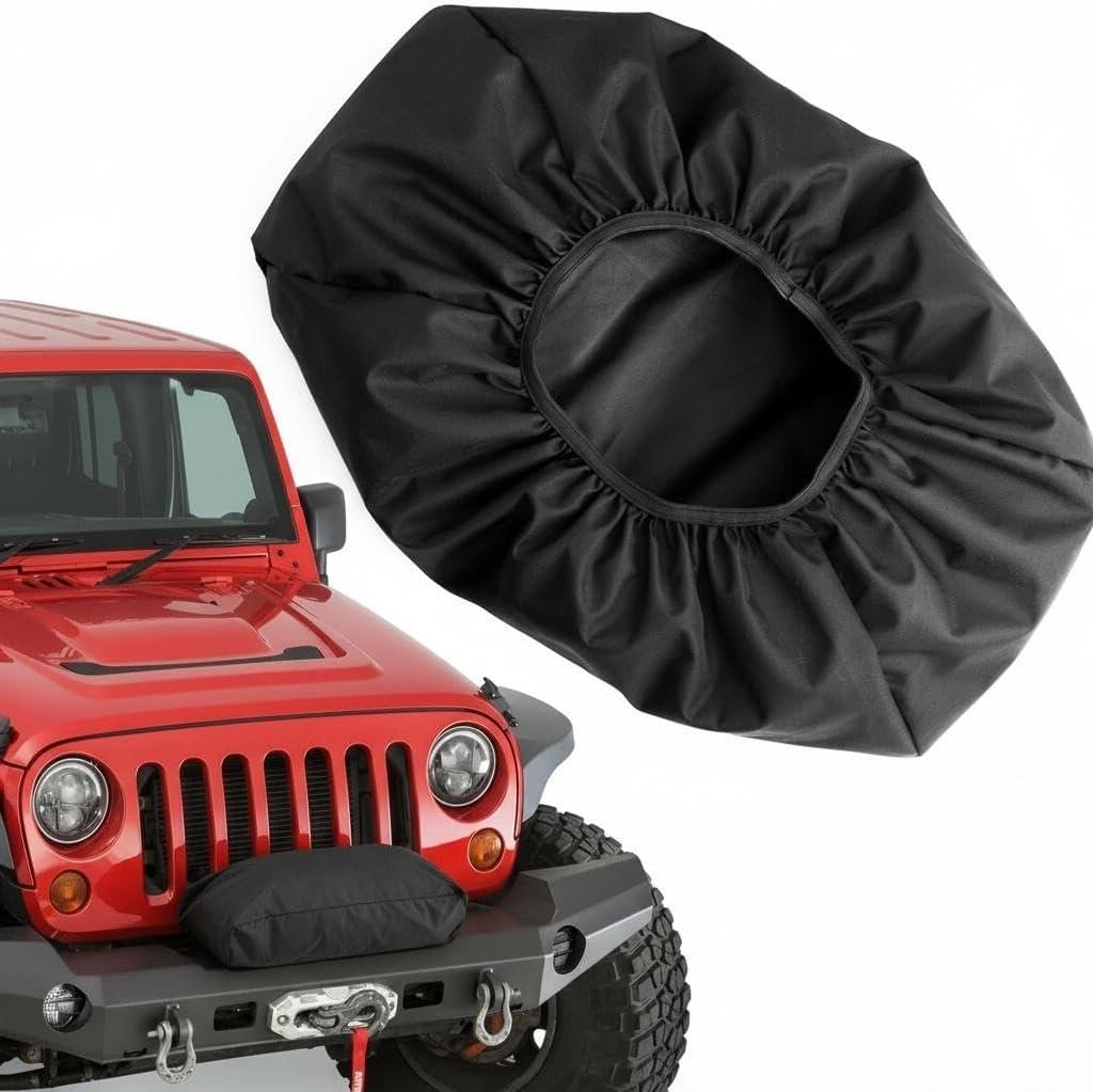 Heavy-Duty Winch Cover, Universal Fit, Waterproof & Dustproof, UV-Resistant 1200D Oxford Cloth, Protective Cover for 8500-12500 lb Electric Winches (22" x 10.5" x 8.1")