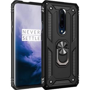 OnePlus 7 Pro Case Military Protection with Built-in 360 Rotation Kickstand Support Car Magnetic Holder for OnePlus 7 Pro 6.67" Black