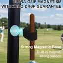 Magnetic Stogie Holder for Golf Cart,Universal Golf Cart Silicone Magnetic Holder Clip Mount Adjustable Fits 20 to 70 Ring Gauge Design, Attach to Metal & Stainless Steel Fits Golfing (Grey) (Gray)