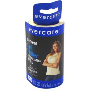 Evercare Lint Roller Refill Picks Up Lint, Dust, Dandruff 60 Layers (2 Pack)
