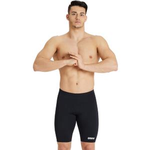 Arena Men's Team Colors Solid Swim Jammer MaxLife Athletic Swimwear Pool Training Swimsuit Competitive Swimming Bathing Suit (30, Black/White)