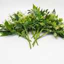 PASYOU Artificial Shrubs, Plastic Plants Fake Bean Shrub Bushes Grass Greenery Leaves Bush Indoor Outdoor Home Garden Party Verandah Wedding DIY Table Arrangement Decoration Planter Filler 8 Pack